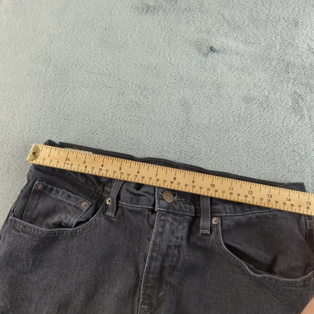 Levis Jeans Womens 30x29 Black Faded Middy‎ Straight High Rise Stretch Denim - Picture 9 of 13